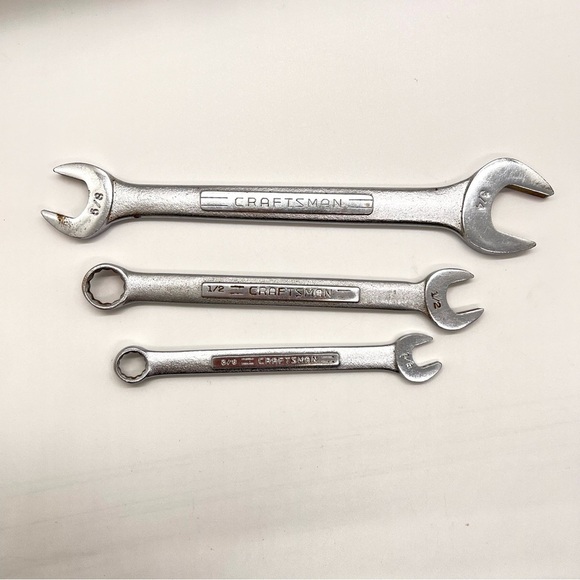Vintage Craftsman USA V Series  SAE Wrench~2 Combo 1/2 & 3/8~1 Open End 3/4,5/8 - Picture 2 of 8